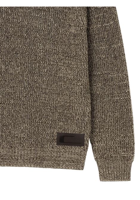 maglione bros crew neck uomo marrone mlange CARRER | BOROS CREW NECKBROWN